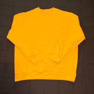 Nike Men's Bright Yellow Crewneck Sweater